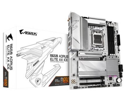 Gigabyte B650 AORUS ELITE AX ICE placa base AMD B650 Zócalo AM5 ATX (Espera 4 dias)-SX42 Gigabyte B650 AORUS ELITE AX ICE placa base AMD B650 Zócalo AM5 ATX (Espera 4 dias)